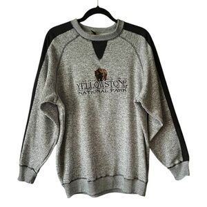 Yellowstone Gray trimmed on Black sweater. Sz. Large.